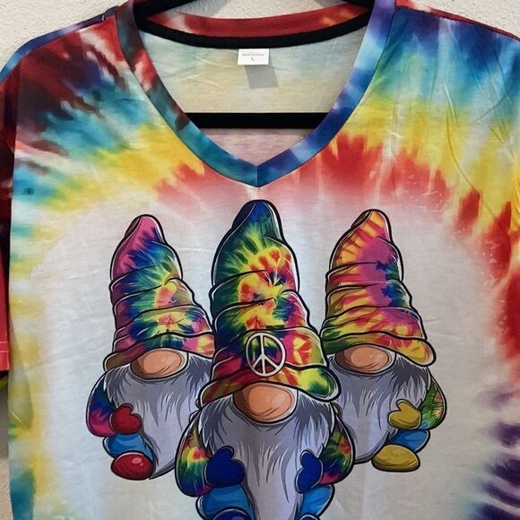 T shirt 💯 polyester NWOT size L cute cute - Picture 3 of 6